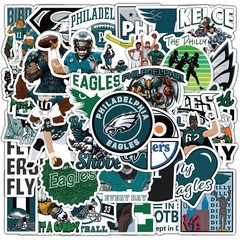 50 pcs Waterproof Vinyl Stickers Philadelphia Eagles Football Phone Luggage Car