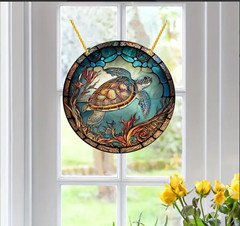 Beautiful Sea Turtle Decor Suncatcher – Perfect for Any Room, Great Gift, 2.75″