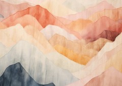 Contemporary Decor – Abstract Mountain Landscape Wall Art