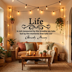 Life is Not Measured Vinyl Wall Lettering Stickers Quotes Sayings Art decal
