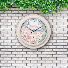 433-3267MVT Margaritaville 26″ IN/OUT Wall Clock with Temperature – Wastin’ Away