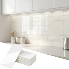 Yipscazo Peel And Stick Backsplash 3 X 6 Inches 3D Pvc Composite Wall Tile