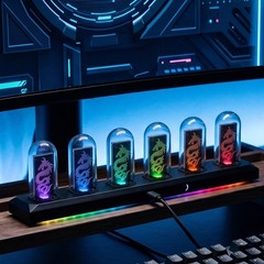 Nixie Tube Clock Wi-Fi SYNC 12/24H No Assembly Required A Retro Gift for Friends