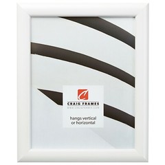 Craig Frames Bullnose, 1 Inch Wide Glossy White Picture Frame