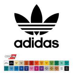Adidas Logo Die Cut Vinyl Decal Permanent Sticker 2″ to 12″ CHOOSE COLOR
