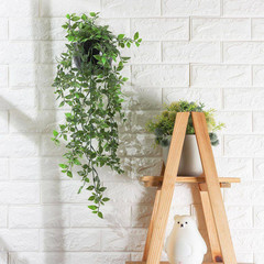 Artificial Hanging Plants, 2 Pack Faux Mandala Vines Potted Plant, 21 In. Green