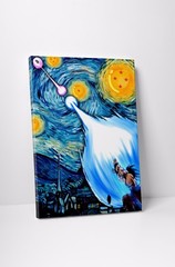 Dragon Ball Z Starry Night Portrait Framed Canvas Print Wall Art (Ready To Hang)