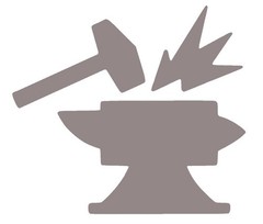 BLACKSMITH, FORGE, HAMMER, ANVIL, Decal Stickers for Cars, Laptops, Tablets