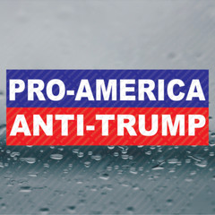 Pro America Anti Trump Bumper Sticker Funny Prank Joke Gag 8×3 Waterproof