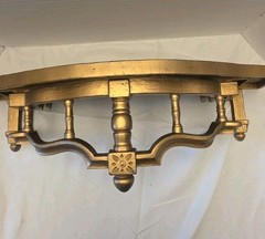 VINTAGE DART Syroco GOLD Resin WALL Shelf Homco 21″ ORNATE Decor Plastic RARE