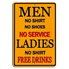 Funny Bar Metal Sign BanginPrints Aluminum 8×12 Inches Retro Decor