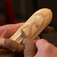 Wooden Odin Figurine Hand Carved Norse Viking God Altar Decor Birthday Gift 15cm