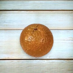 Vintage Stone Fruit Orange Tangerine Alabaster Painted Realistic Food Decor