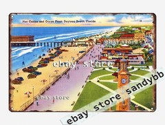 1930-45 Pier Casino ocean front, Daytona Beach, Florida tin sign plaque printing