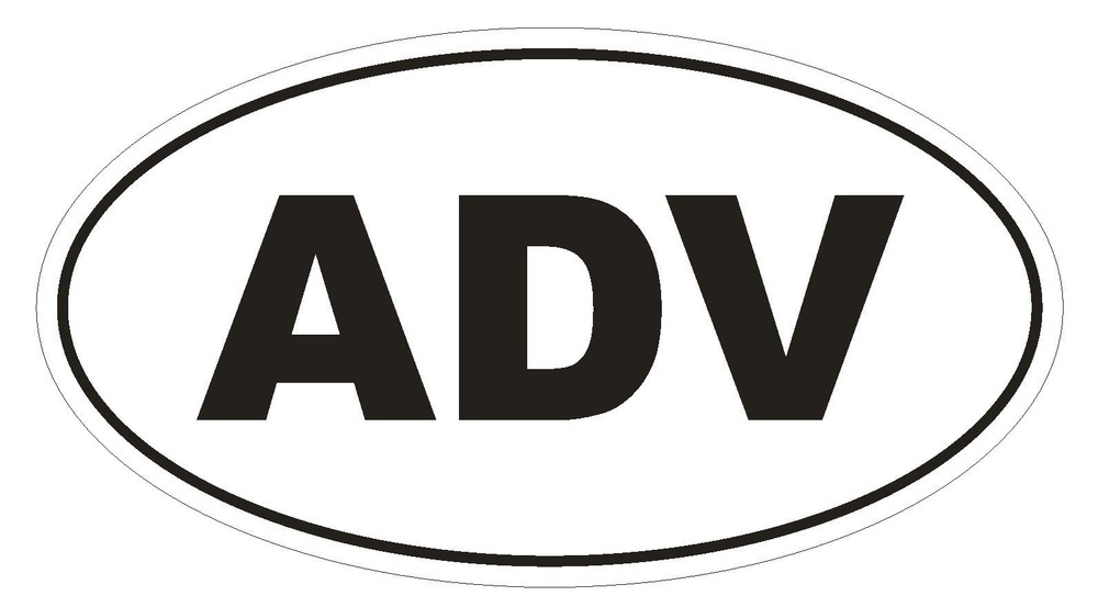 ADV Oval Bumper Sticker or Helmet Sticker D2163 Euro Oval