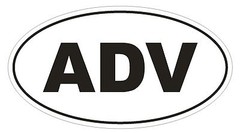 ADV Oval Bumper Sticker or Helmet Sticker D2163 Euro Oval