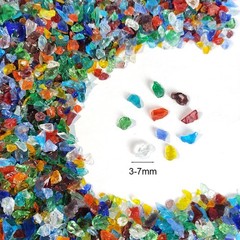 Crushed Glass 15oz Mixed Color Resin Art Fire Pit Vase Filler Craft Home Decor