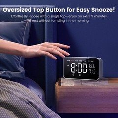 Bed Shaker Loud Alarm Clock for Heavy Sleepers Adults, Vibrating Dual Alarm C…