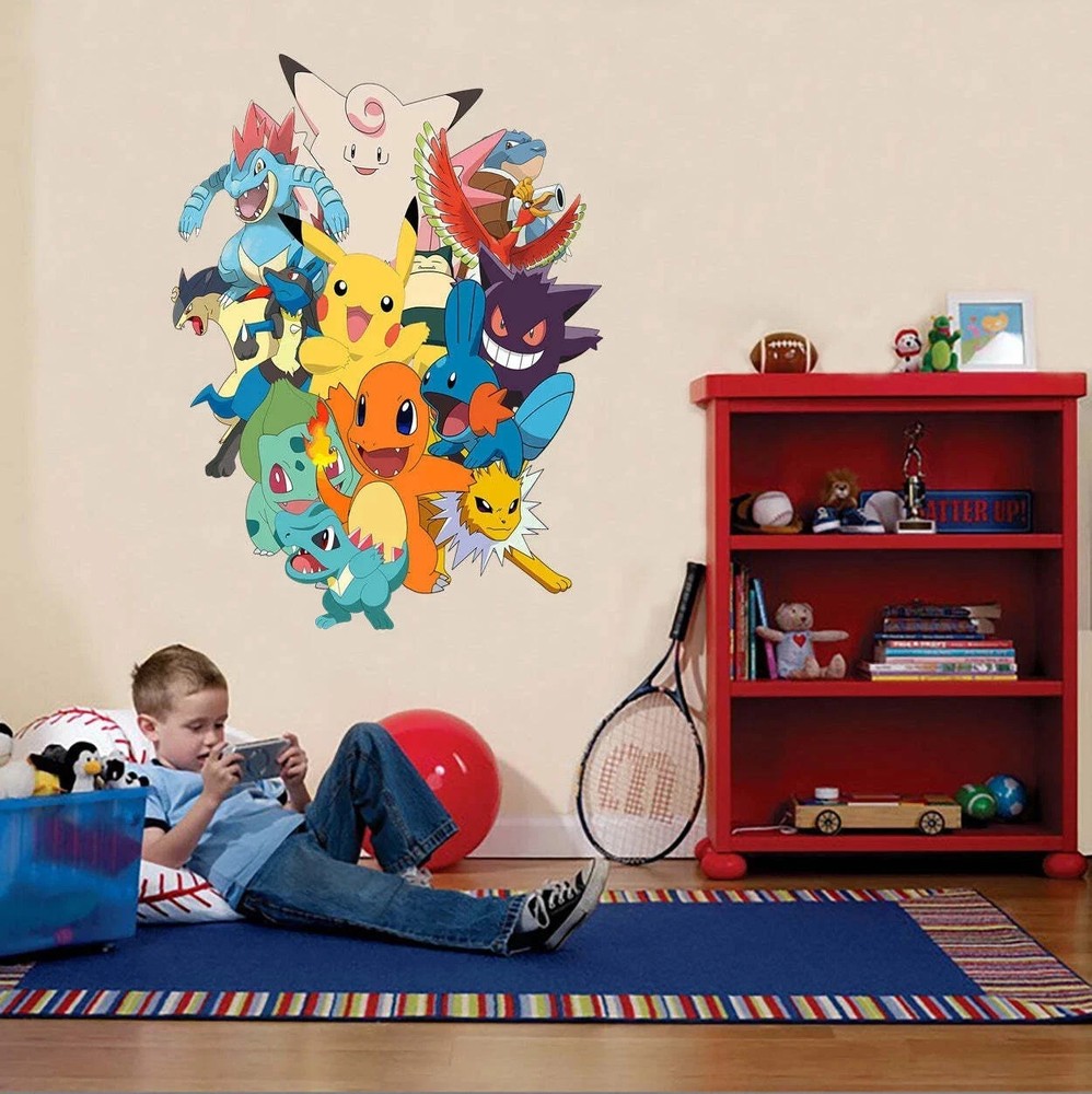 Pokemon Collage – Wall Sticker Removable Decal Home Decor Art Mural 120×90 cm