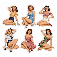 Custom Pin-Up Sticker 5 Inch Waterproof Personalized Adult Artwork