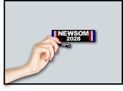 Newsom 2028 Decal Sticker Vote President CA USA Gavin Anti Trump MAGA Political