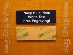 Custom Engraved 1×3 Plate Plaque Nameplate w/ Adhesive Back / Any Color!