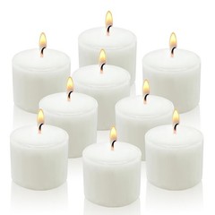 White Votive Candles, 9 Packs Small Unscented 1.5 Inch Diameter Wax Candles f…