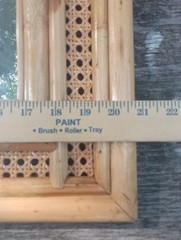Boho VTG RARE! BAMBOO & CANE Framed Mirror 21X30 frame – 12×21 glass UNUSED (??)