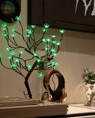 «Cherry Blossom Bonsai Tree Light 20IN Tree Lamp with24V UL-Listed Adapter and M