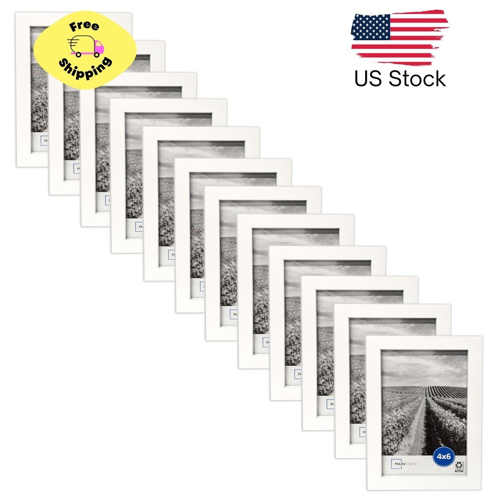4×6 Picture Frame – White Tabletop & Wall Photo Frame