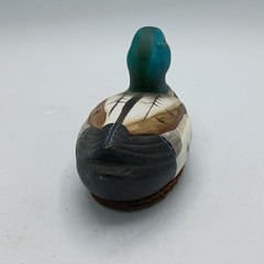 Hand Painted Duck Decoy Figurine Mallard Ceramic 5″