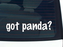 got panda? CAR DECAL BUMPER STICKER VINYL FUNNY JOKE WINDOW