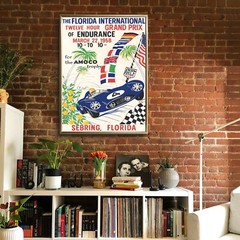 Florida International – 12 Hour Grand Prix – 1958 Vintage Wall Art Poster Print