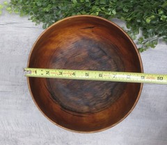 9 Inch Wooden Bowl Hand Made Green Mountain Woodcrafters Vermont Primitive
