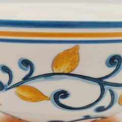 Muchoise Ceramic Decorative Bowl White/Blue
