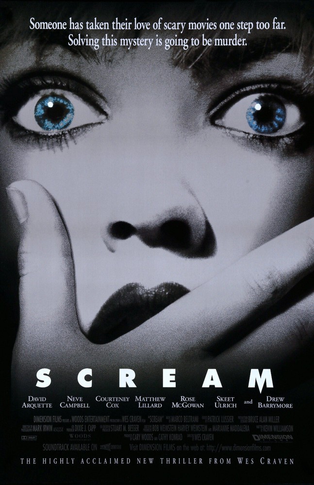 AA3717 Scream Film By Wes Craven 1996 Vintage Movie Poster 11×17
