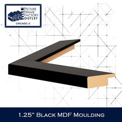 22×28 Inch Picture Frame, Smooth Finish, 1.25 Inch Wide, Black