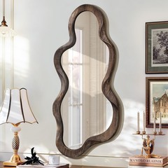 Large Asymmetrical Mirrors for Wall Wood Frame Irregular Mirror Unique Cloud …