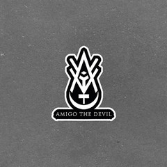 Amigo The Devil Black & White Sticker – Dark Occult Symbol Decal #4365