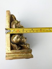 Vintage Gold Magnolia BookendGilt Floral Hollywood Regency Decor
