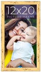 12×20 Frame Yellow Real Wood Picture Frame Width 1.25 inches | Interior Frame De