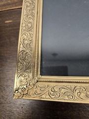 VTG Metal Picture Frame W/Glass Free Standing Photo Size 7.5×9.5 » In Gallery