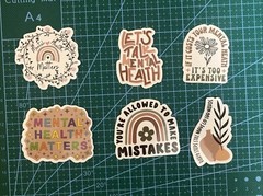 Mental Health Awareness Stickers Decals Lot 6 Random