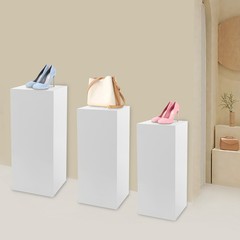 Metal Cube Pedestal Table Display Riser Flower Sculputure Lamp Base Stand 3pcs