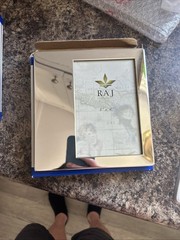 RAJ Collection 4 x 6 Silver Plated Picture Frame NIB + FAST Shipping!