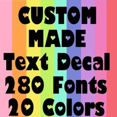 Text Decal Vinyl Lettering Personalized Sticker Business Sign Name CUSTOM MADE