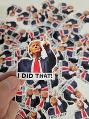 I Did That Donald Trump Meme Outdoor Waterproof Decal Pack of 100 stickers