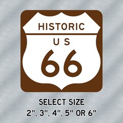 Historic US Route 66 Decal High Quality Choose from 2″, 3″, 4″, 5″ or 6″ Sizes