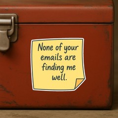 4Pcs Sarcastic «None of Your Emails» Vinyl Stickers – Funny Coworker Gift