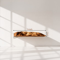 Floating Shelf Rustic Solid Wood Live Edge Wall Shelf Living Room